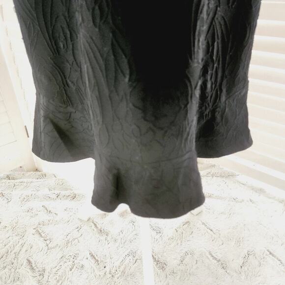 ARMANI COLLEZIONI BLACK V NECK LINED CAP SLEEVE RUFFLE DRESS SIZE M/L - Picture 5 of 7